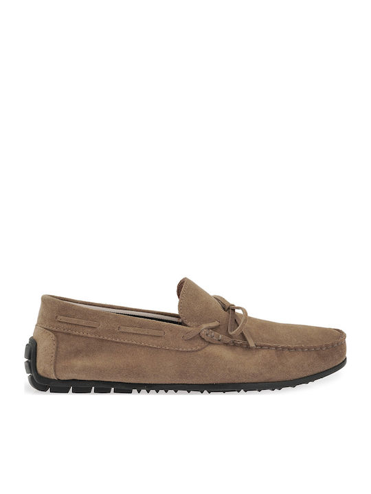 Suede Ανδρικά Boat Shoes σε Καφέ Χρώμα