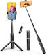 Atumtek Selfie Stick Tripod Remote Control Compact Stable 270° Rotation Foldable 80 Cm Suitable Smartphones