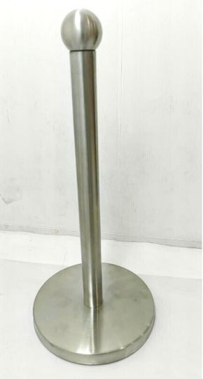 Karvounis Metallic Silver Kitchen Paper Towel Holder 15cm KA5846