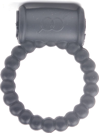 Penis Ring Beaded Ring Vibrations Silicone Black Mokko T