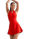 Lismina 3058 Damen Kleid Rot