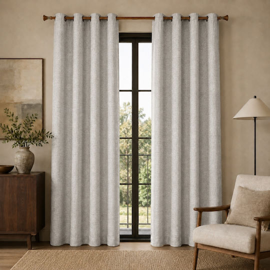 My Home Luxury Κουρτίνα με Τρουκς Γκρεζ 280x270εκ.