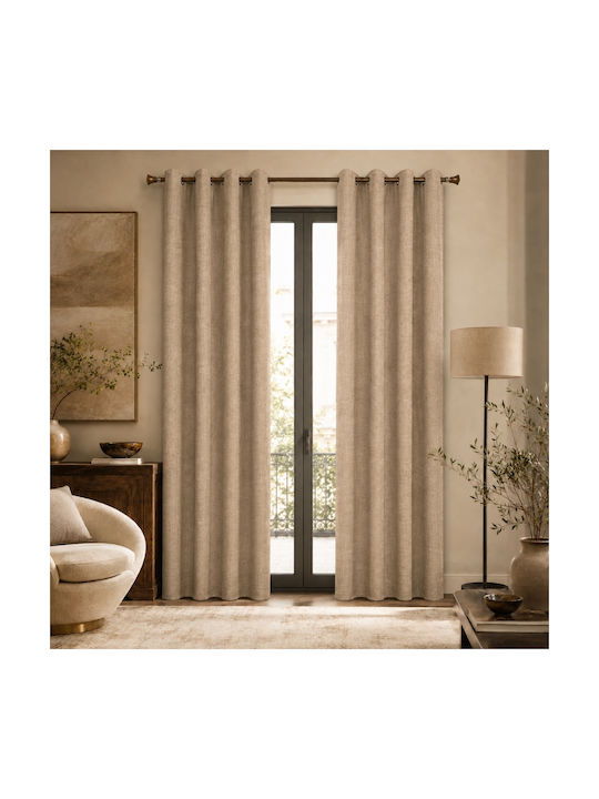 My Home Luxury Vorhang mit Bleistiftfalten Braun 280x270cm