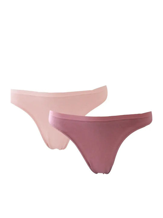 Γυναικεία String 2Pack Καφέ