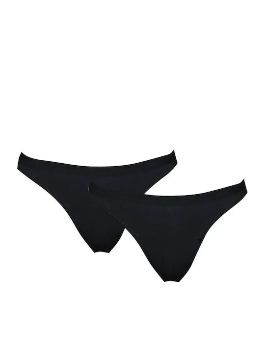 Γυναικεία String 2Pack Μαύρα