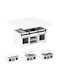 Rectangular Central Coffee Table Wooden with Lifting Mechanism White M105xW54xH48.5cm HV10804WH