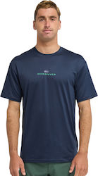 Quiksilver Men's Short Sleeve Sun Protection Shirt Blue Quiksilver Men's Short Sleeve Sun Protection Shirt Blue