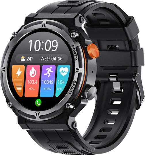 Veltori VT130-1 Smartwatch Mit Herzfrequenzsensoren Schwarz