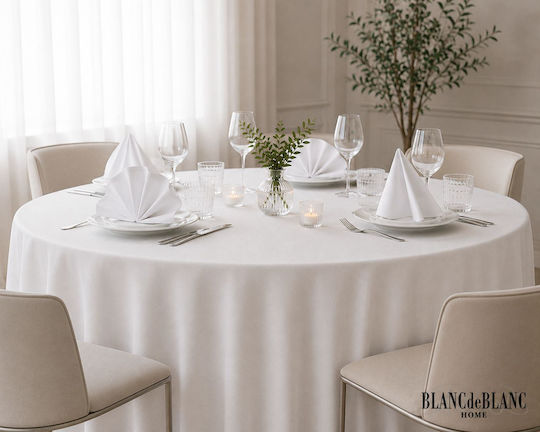 Blanc de Blanc Τραπεζομάντηλο Λευκό Ø300cm