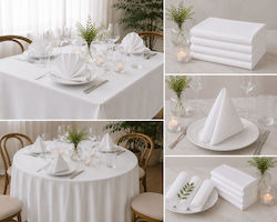 Blanc de Blanc Τραπεζομάντηλο Λευκό 150x180cm