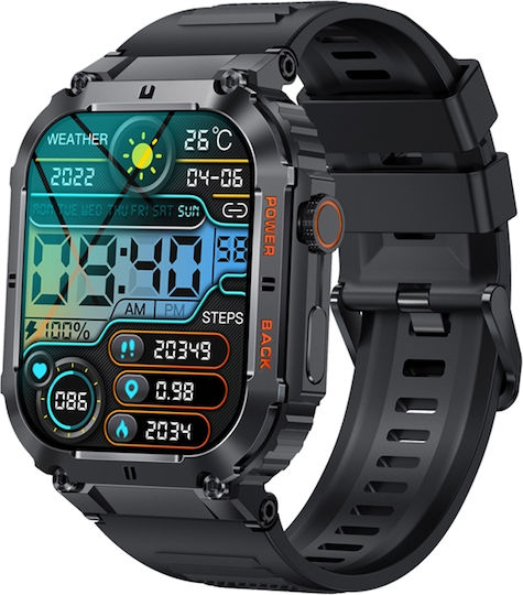 Veltori VT200-1 Smartwatch Mit Herzfrequenzsensor Schwarz