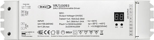 VK Lighting Adjustable Dimmable LED Power Supply IP20 Power 100W with Output Voltage 24V
