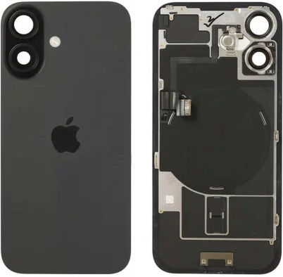 Genuine Back Glass Nfc Flex Flash Iphone 16 Black