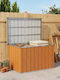 vidaXL Outdoor Storage Box Metal Brown L109xW67xH65cm