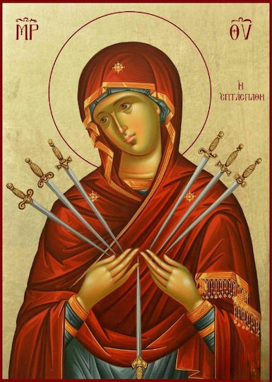 Olympus Diamond Painting "Panagia Eptaspathi" Mosaic "Panagia The Seven-Swords" 50x40