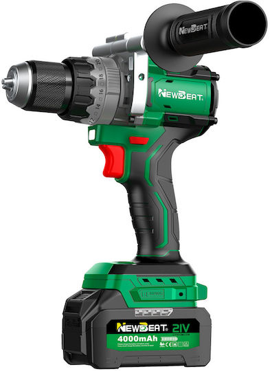NewBeat Percussive Power Drill Driver Battery Brushless 21V 2x4Ah