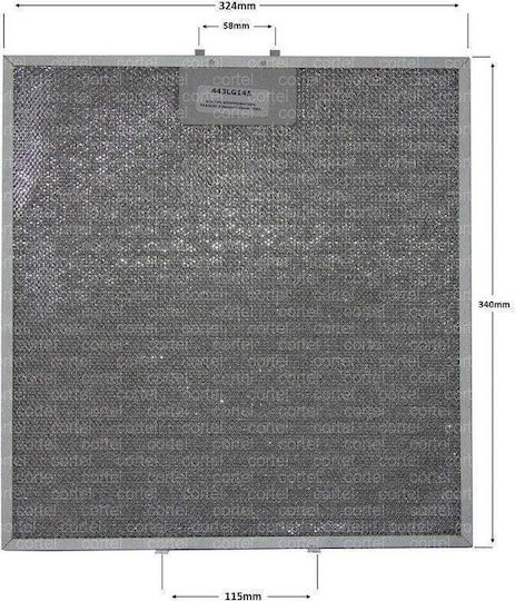 Metall-Filter Ersatzteil Für Ventilhauben Kompatibel Mit Teka 32,4x34cm
