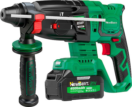 NewBeat CRH-26C Cordless Rotary Hammer Brushless 21V 2x4Ah with SDS Plus Socket 507001