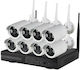 Jortan Surveillance System 8 Wireless IP Cameras with NVR Recorder & Monitor