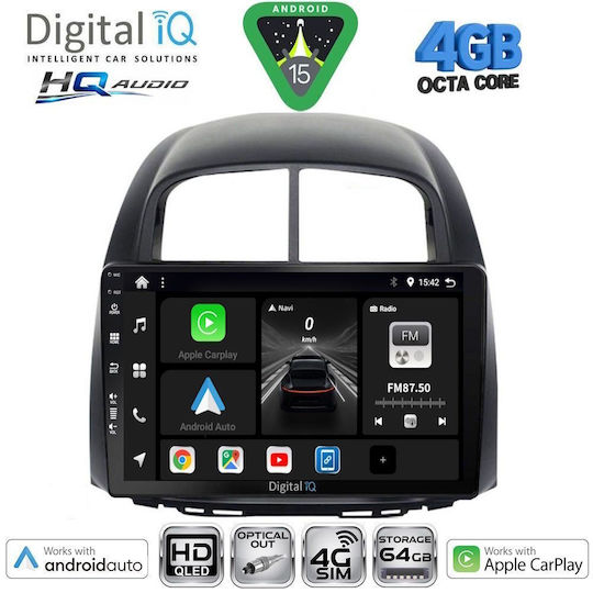 Digital IQ Car Audio System for Daihatsu Sirion 2006-2012 Bluetooth USB WiFi GPS Apple CarPlay Android Auto with 10" Touch Screen