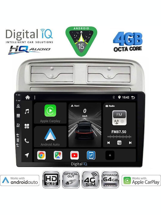 Digital IQ Car Audio System for Fiat Grande Punto 2005-2012 Bluetooth USB WiFi GPS Apple CarPlay Android Auto with 9" Touch Screen