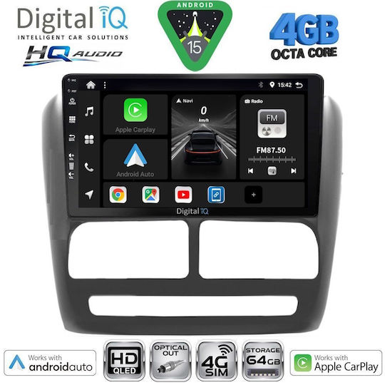Digital IQ Ηχοσύστημα Αυτοκινήτου για Fiat Doblo 2010-2015 (Bluetooth/USB/WiFi/GPS/Apple-Carplay/Android-Auto) με Οθόνη Αφής 9"