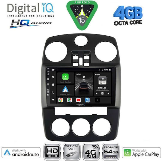 Digital IQ Ηχοσύστημα Αυτοκινήτου Chrysler PT Cruiser 2005-2010 (Bluetooth/USB/WiFi/GPS/Apple-Carplay/Android-Auto) με Οθόνη Αφής 9"