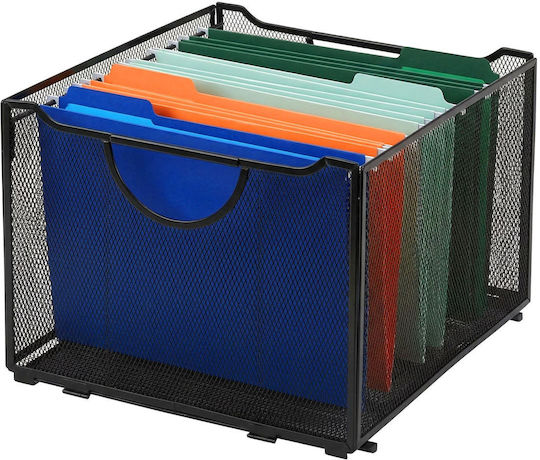 Relaxdays Organizatoare Metalice Negre Suspendate Pentru Dosare 0