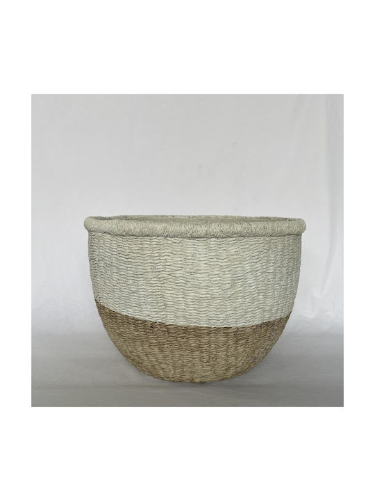 Supergreens Aelia Weave Concrete Two-Tone Flower Pot 45x45x30.3cm