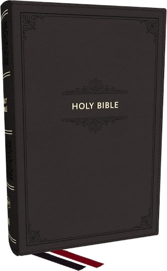 Kjv Personal Size Large Print End-of-verse Reference Bible, Black Leathersoft, Red Letter, Comfort Print - Thomas Nelson Publishers - Leather / Fine Binding