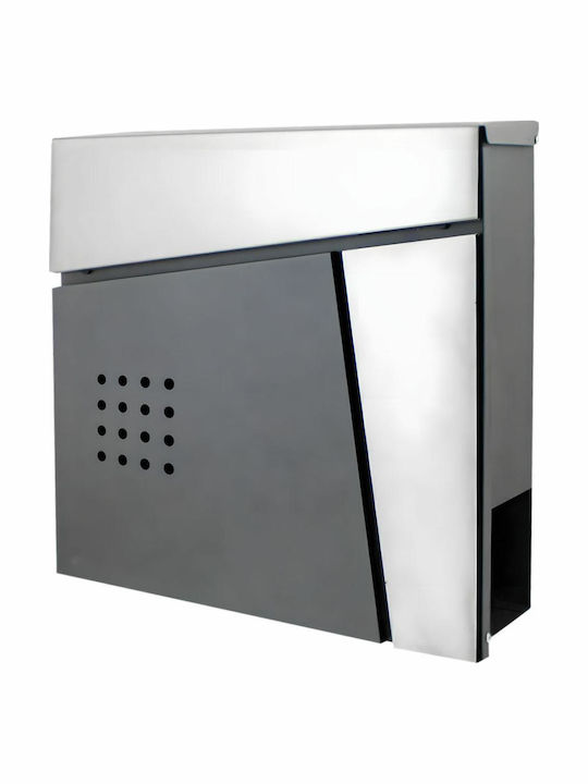 AWTools Пощенска Кутия На Открито Inox В Сив Цвят 37x37x10.5см