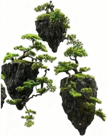 Supergreens Artificial Hanging Pine Bonsai Stone Floating Stone Green 100 Cm 4412-7