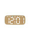 Leise Wanduhr Digital Hölzernes Transparent