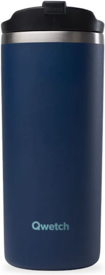 Qwetch Ποτήρι Θερμός Ανοξείδωτο BPA Free 470ml Qwetch Μπλε