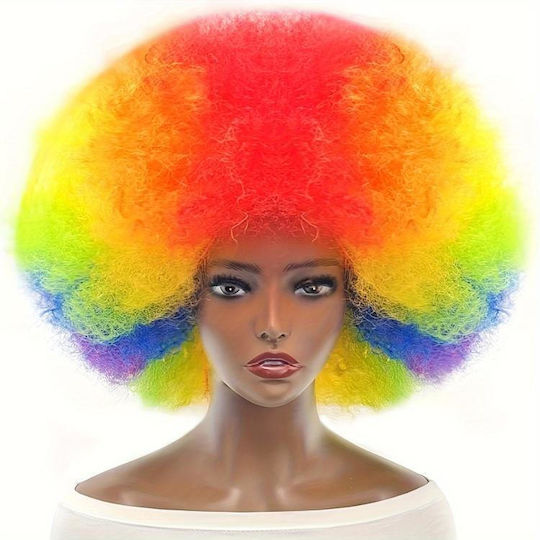 Jumbo Afro Wig Oversized 22 Inches Adults Men Women Extra Large Disco 70s Multicolored Wig