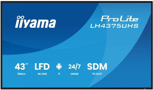 Iiyama LH4375UHS-B2AG Public Display 42.5" LED 4K UHD