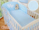 Bobono Bobono Baby Bettwäsche-Set Für Krippe Blue Hearts Und Streifen 3 Stück