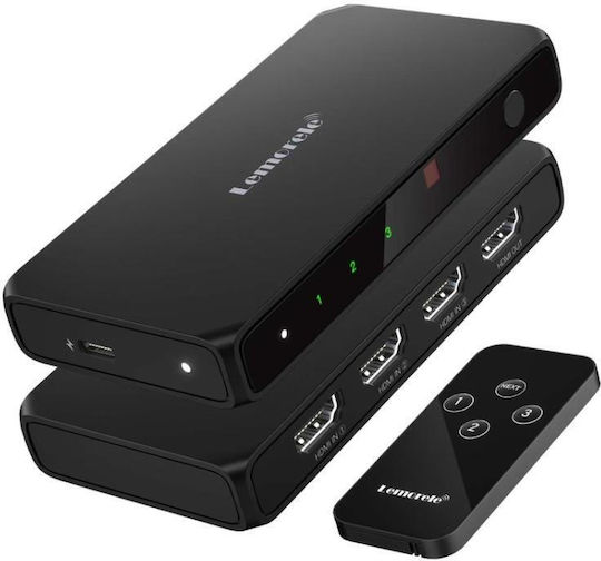 Lemorele G99 3 1 Output Hdmi Switcher 4k 60hz Hdr Hdcp2.2 Ir Remote Control Hdmi Switcher