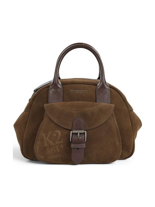 Leder Damen Schultertasche Braun