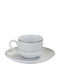 Bormioli Rocco Water Lily Set Coffee Cups Porcelain Brown 6 Pieces