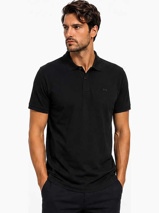 Polo Short Sleeve Black Blouse