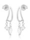 Jools Silver Dangle Earrings with Stones