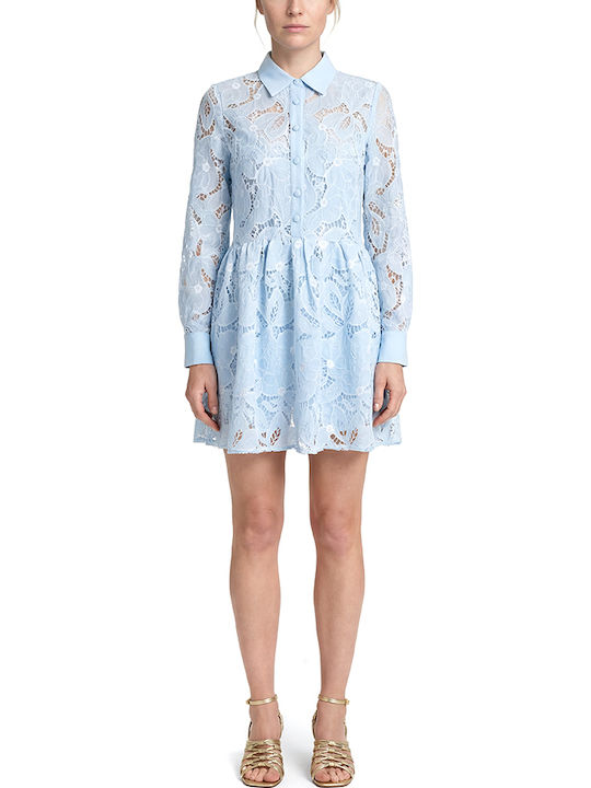 C. Manolo Rochie Cu Dantelă All Day Albastru Deschis C. Manolo Rochie Cu Dantelă All Day Albastru Deschis