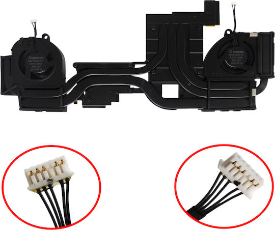 Ανεμιστηράκι Laptop Cpu Gpu Cooling Fan Lenovo Thinkpad P15 Gen2 20ys 20yt N20p 5h41b77201 5h41b77200 5h41b77203 Heatsink 12pin Κωδ.81746
