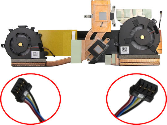 Laptop Fan Cpu Gpu Cooling Fan Heatsink Lenovo Yoga S740-14iil 81rs S740-14iil 81rt 5h40s19967 At1eh005vl0tsl1 Bapa0506r5h Y001 Bapa0606r5h Y001 Dc28000ejv0avc1 Dc28000ejv1avc1 0a05m0000314 0a05h0000412 8pin Code 81718