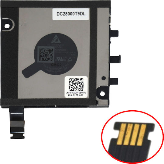Laptop Fan CPU GPU Cooling Fan Dell Latitude 7320 Detachable 7320-gndm1 7320-rdj81 7320-djgdp Pgv79 0pgv79 Dc28000t9dl Nd55c88-20f11 Left Fan 4pin Code 81749