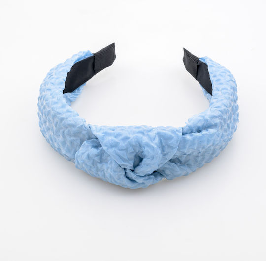 Elegantes Texturiertes Knot-Stirnband Bequem & Chic Stil Den ganzen Tag-Blau