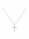 Senzio Belibasakis Women's White Gold Cross 14K Without Chain