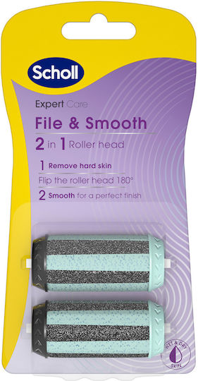 Scholl Expert Dual Action Pedi Electric File Refills 2 Pcs – Efficient Removal Thickened Skin