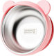 Toddler Food Bowl Metal Pink